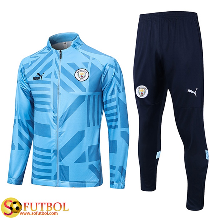 Las Mejores Chandal Equipos Futbol Chaqueta City Azul Claro 2022/2023 Baratas