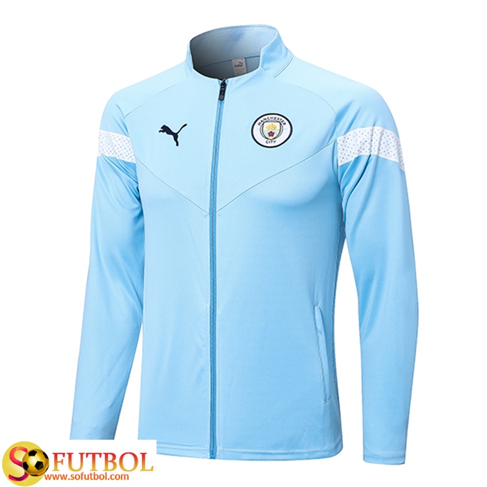 Chaquetas Futbol Manchester Azul Claro 2022/2023