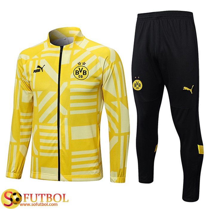 Las Mejores Chandal Equipos De Futbol - Chaqueta Dortmund BVB Amarillo  2022/2023 Baratas