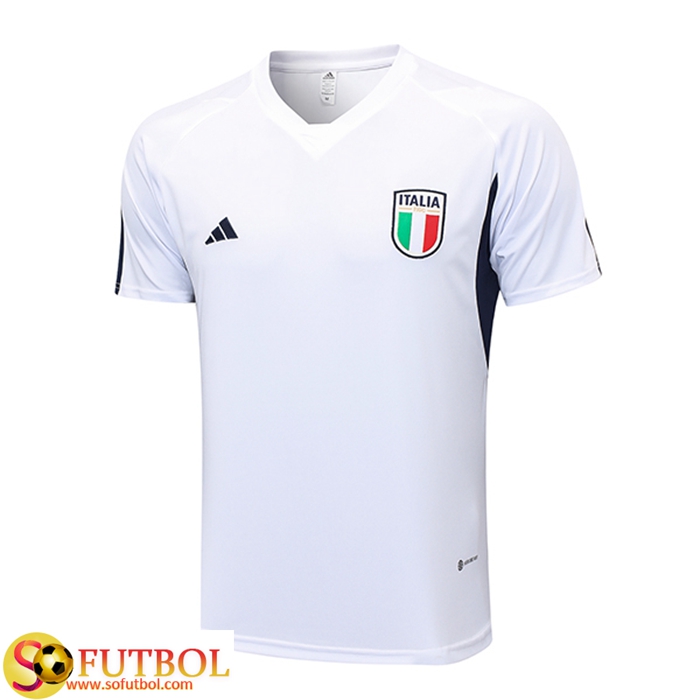 De Camiseta Entrenamiento Italia Blanco 2023/2024 Baratas