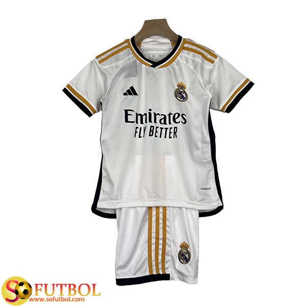 Tienda Camisetas De Futbol Real Madrid Ninos Primera 2023/2024 Baratas