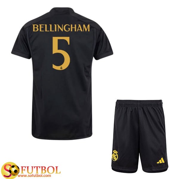 2023-2024 Camiseta de fútbol local Real Madrid para niños Vinicius No. 5  BELLINGHAM kids 28(150-160cm) brillar Electrónica