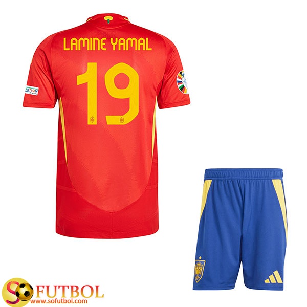 Niño Lamine Yamal 19 Réplica Oficial, Adulto Talla XS Camiseta